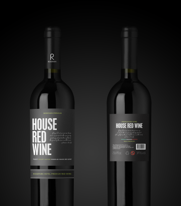 Bottle of House Red Wine